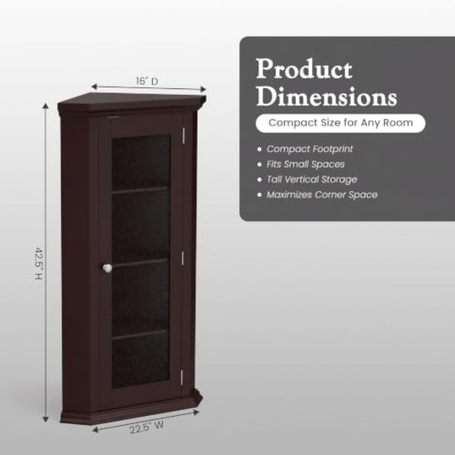거실용 코너 진열장, 원목 소재, 월넛 마감, 조절 가 - Glass Cabinet Display 리뷰 및 가격